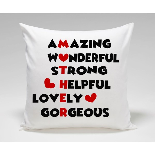 Amazing Mothers Day Crossword Plush Decorative Cushion